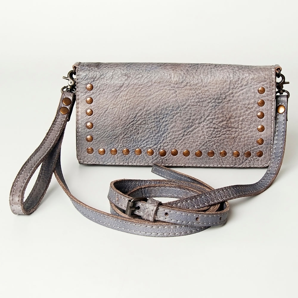Never Mind! Leather Studded Crossbody Convertible Wallet - NWT